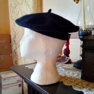 Black French Beret Hat